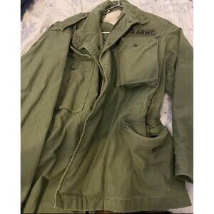 Vintage Vietnam War Us Army Od Green Field Jacket